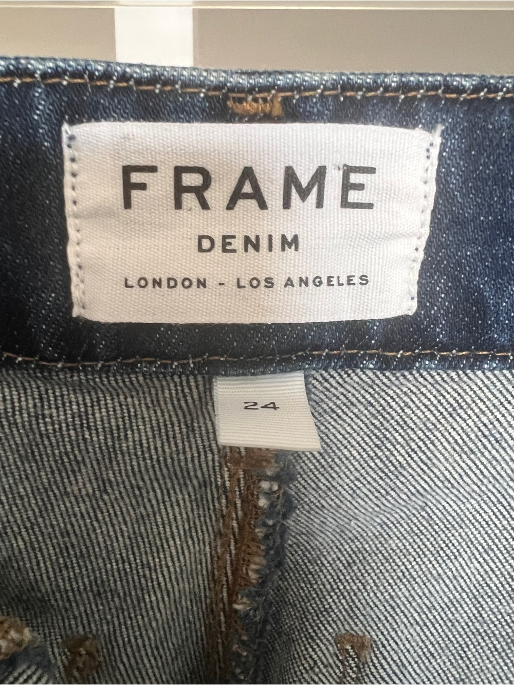 NWT Frame Denim Bell Bottom Jeans SZ 24 Cropped High Rise Hipster Boho Festival - Picture 7 of 9